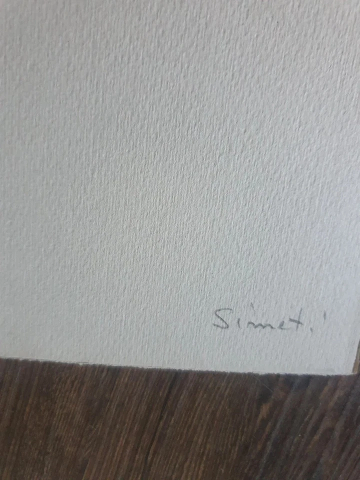 Turi Simeti Prägedruck handsigniert nummeriert groß ZERO Uecker Lucio Fontana - Bild 2 von 2