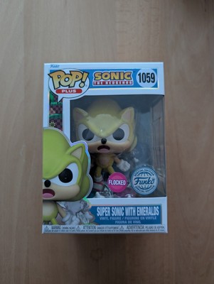 Funko Pop! Plus - Sonic The Hedgehog - Super Sonic With Emeralds #1058 FLOCKED