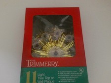 The Trimmerry  11 Lights Gold Tinsel Tree Top Star Vintage Christmas Ornament