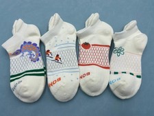 4 Pairs Bombas Party Honeycomb Cushion Multicolor Women's Size Med Ankle Socks