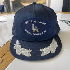 Vintage Scrambled Eggs Trucker Snapback Hat USA Made General Contractors Patch