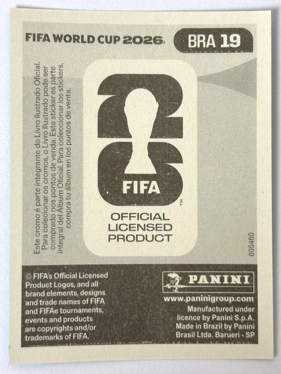 2026 FIFA WC USA Panini Sticker #187 BRA 19 RAPHINHA Brazil