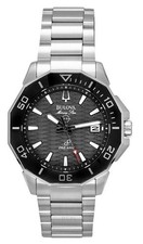 Bulova Marine Star Black Dial Precisionist Quartz Diver's 96B434 Men's Watch