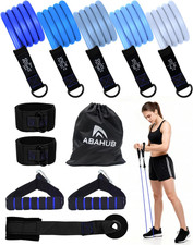Arm Training Bands Set, Resistance Bands with Handles and Ankle Straps for Woman