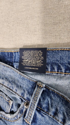 Lucky Brand Womens Charlie Skinny Size 30 Regular Raw Hem Embroidered Distressed - Picture 11 of 15