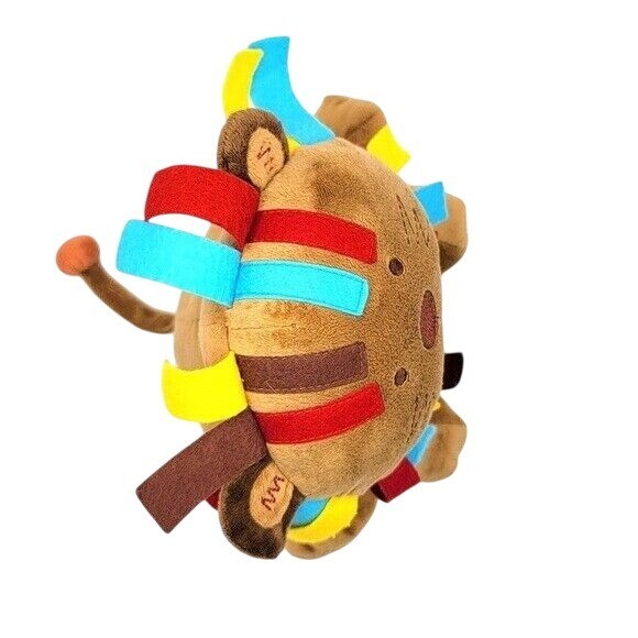 Kidsline Lion Plush Brown 9.5" Felt Tags Sewn Eyes Baby Toy Multicolor Mane