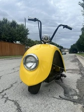 custom electric scooter with a VW fender shell