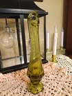 Green Swung Glass Vase***Fenton?  Viking?**11 inches tall----Nice Shape**