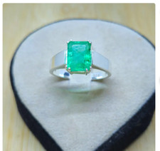 Natural Emerald Ring 925 Sterling Silver Ring Handmade Ring Wedding Ring