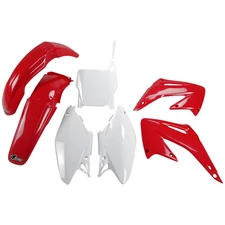 UFO Plastic Kit Set Complete Original White/Red Honda CR125R CR250R 2004