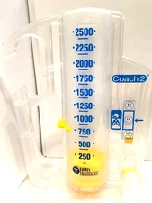 DHD HEALTHCARE COACH 2 Volumetric Incentive SPIROMETER w/One-Way Valve 2500 ml