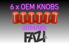 6 x ORANGE OEM KNOBS DJ MXER PIONEER DJM 500 600 800 RX 2 3 DENON TRAKTOR AKAI
