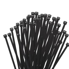 6 Inch Black Zip Ties 1000 PCS, 18 Lbs Nylon PA66 UV Resistant Cable Ties