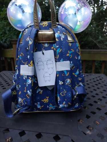 WDW 50th Anniversary Loungefly Backpack, Gold Starbucks Cup, Light Up Ears Bundl - Picture 6 of 19