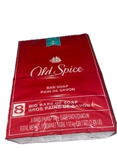 Old Spice Bar Soap Big Bars Pure Sport 8 Pack 5oz Each! Mens New Sealed