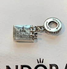 Pandora - Disney Parks Autograph Book Mickey Pluto Dangle Moments Charm
