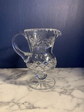 Vintage Crystal Cut Glass Jug Pitcher Decorative Display