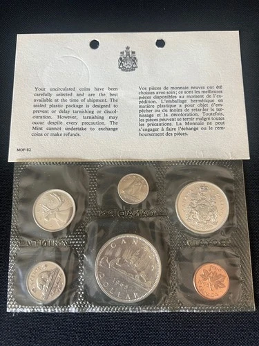 1965 Canada ~ Royal Canadian Mint 6-coin set ~ Proof-like ~ 1.1 troy oz ~ sealed