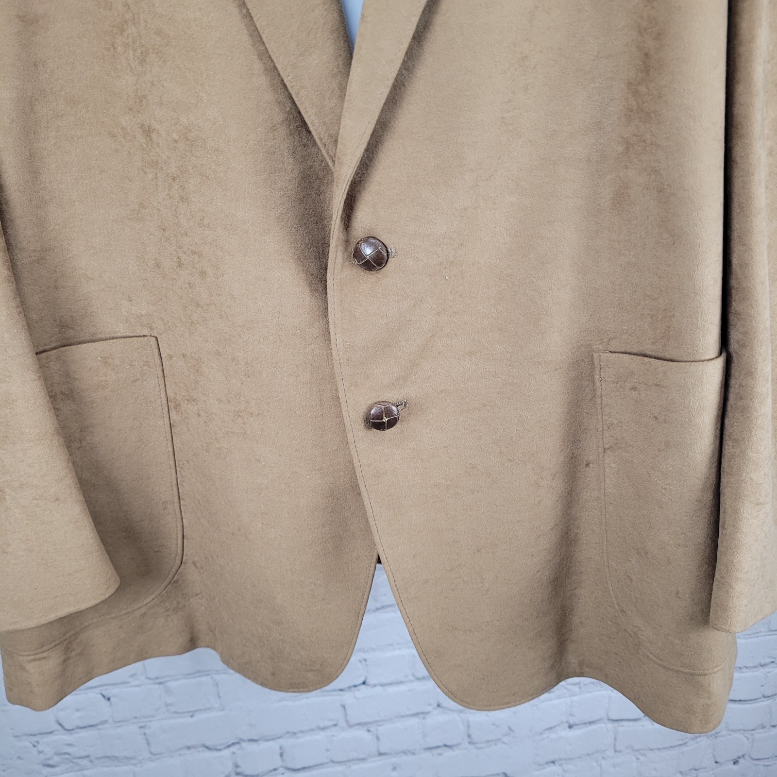 VTG McGregor Brown Microfiber 2 Button Single Ven… - image 8