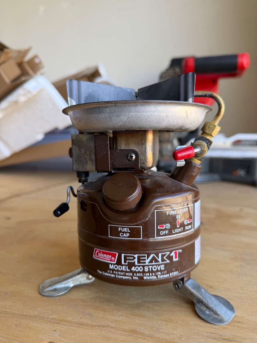 Coleman Peak 1 Backpack Stove 400-499 Dated 4-82 W/ Manual, Wrench