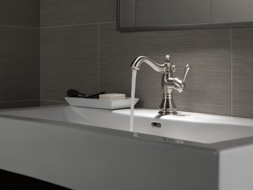 Delta 597LF-MPU Cassidy 1 Hole Bathroom Faucet - Bronze - Bild 4 von 12