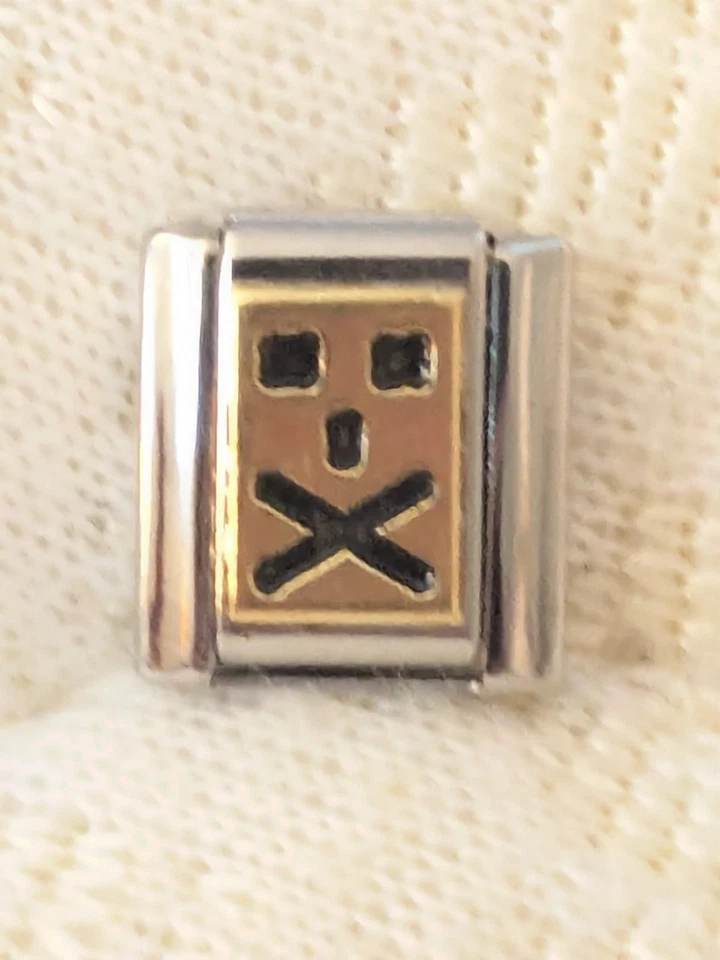 Authentic Zoppini Classic 9mm Italian Charm Speak No EVIL Computer Sign C17 - Image 3 of 4