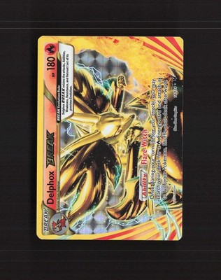 Delphox BREAK 14/124 Fates Collide Full Art Ultra Rare Holo Pokemon Card MP