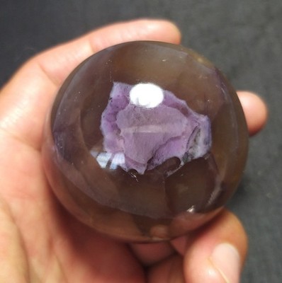 TOP 279 G 54mm Natural Fluorite Quartz Crystal Sphere Ball Healing PP1