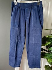 Lands' End Starfish Straight Leg Blue Denim Pants Petite XS Pull On NWT