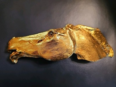 Rare Vintage Christopher Ross Horse Head Belt Buckle. Mint  display picture 3