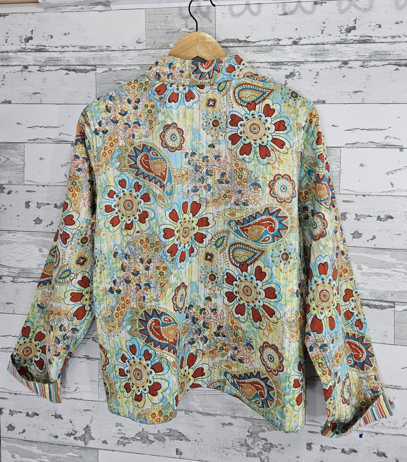Choices Reversible Cotton Jacket Shell Buttons Fl… - image 3