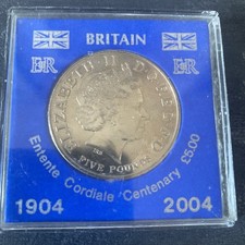 2004 Elizabeth II UK &pound;5 Five Pounds Coin - Entente Cordiale 1904