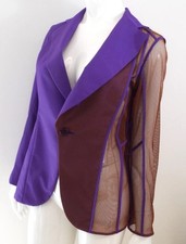 Junya Watanabe Comme Des Garcons Purple Blazer Jacket Water Resistant Mesh Layer