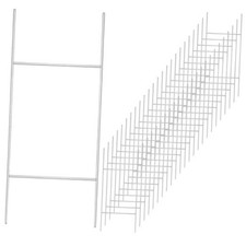 25 Pack Heavy Duty Metal H Frame Wire H Long Stakes, 30'' x 10'' Yard Sign