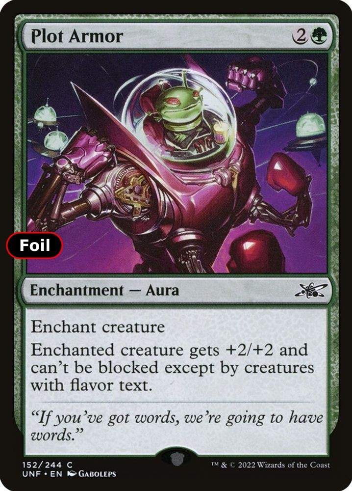 Foil Plot Armor - 152 - NM - Unfinity