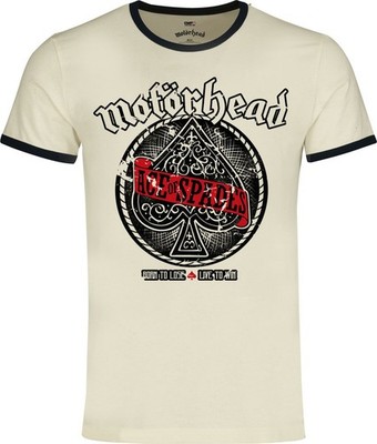 Motörhead Ringershirt Unisex Ace Of Spades altweiß Band-Merch, Bands
