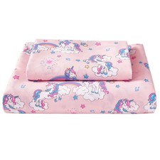 Kids Bed Sheet Set, 3-Piece Twin Sheets Set, Microfiber Fitted Sheet with 15 ...