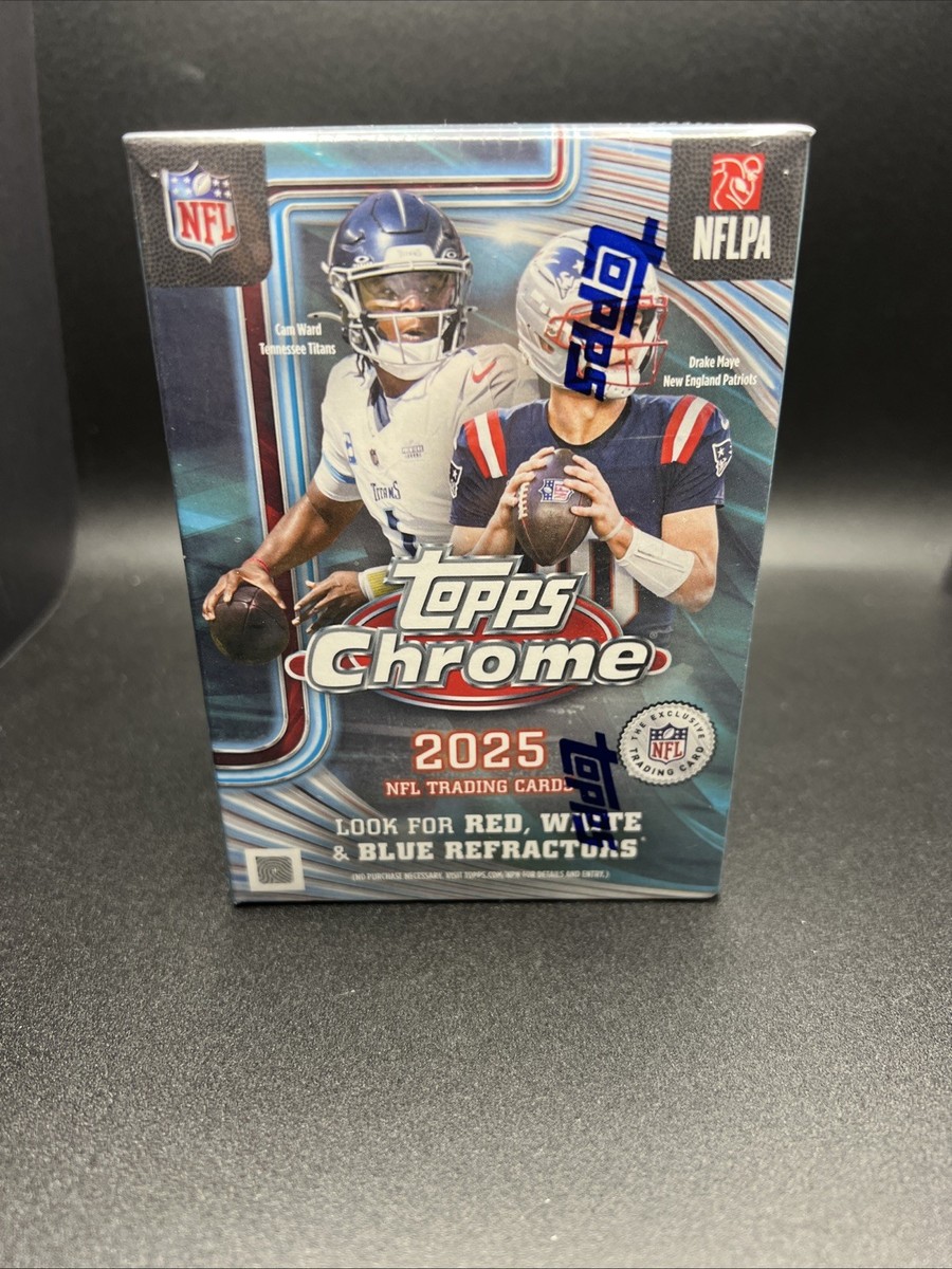 BRAND NEW* 2025 Topps Chrome NFL Football Value Box Sealed Lot of 