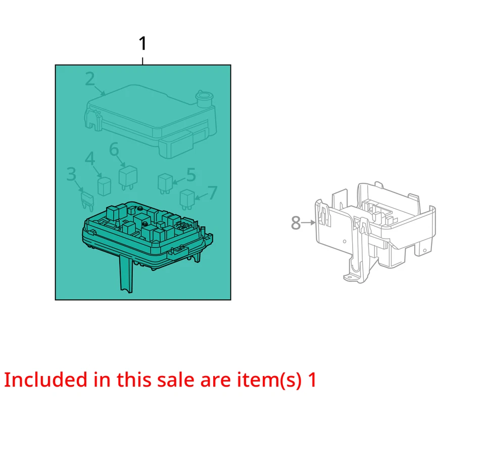 Chevrolet Equinox 2017-2017 caja de fusibles caja de fusibles módulo de relé 84080470 M1VY7 Foto 3 de 4