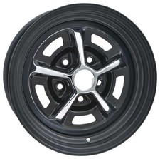 For Ford Mustang 64-73 Alloy Factory Wheel Magnum 500 Chrome Center W Semi Gloss