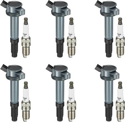 Set of 6 Ignition Coil & Iridium Spark Plug For 2004-2006 Cadillac SRX 3.6L