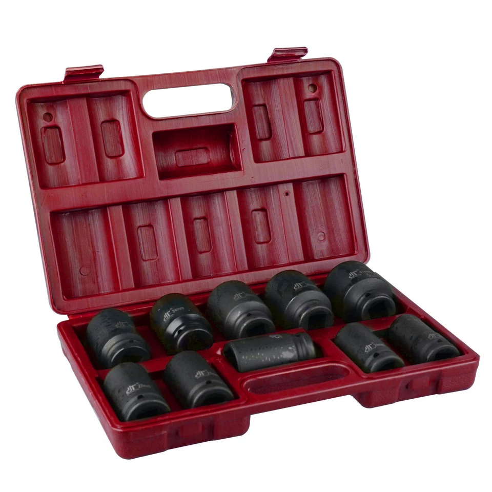 10Pcs 3/4'' Drive Deep Impact Socket Tool Set 80mm Length tool set 22-41mm - image 2 of 4