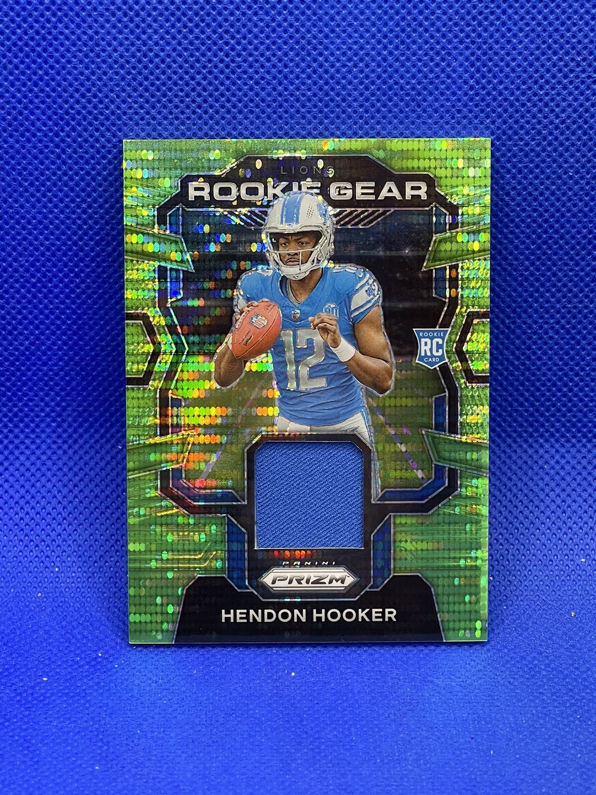 2023 Panini Prizm Green Pulsar Prizm Hendon Hooker Rookie Gear #RG-HH Patch RC
