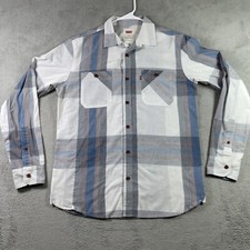 Levi's Red Tab Shirt Men Small Plaid Western Button Up Long Sleeve Pockets