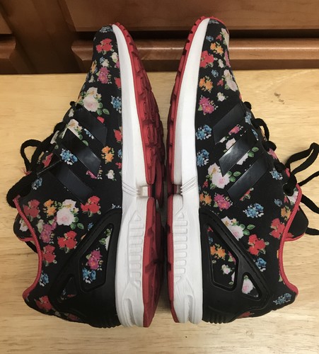 Adidas ZX FLUX Torsion Floral AQ6891 Black White Red … - Gem