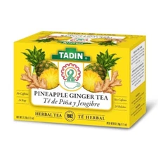 Tadin Tea Pineapple Ginger Herbal Tea Blend. Relaxation Aid. 24 Teabags. 1.1 oz