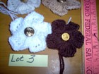 Hand crafted appliques. brass centers use on  knit machine hats #3a — photo 2