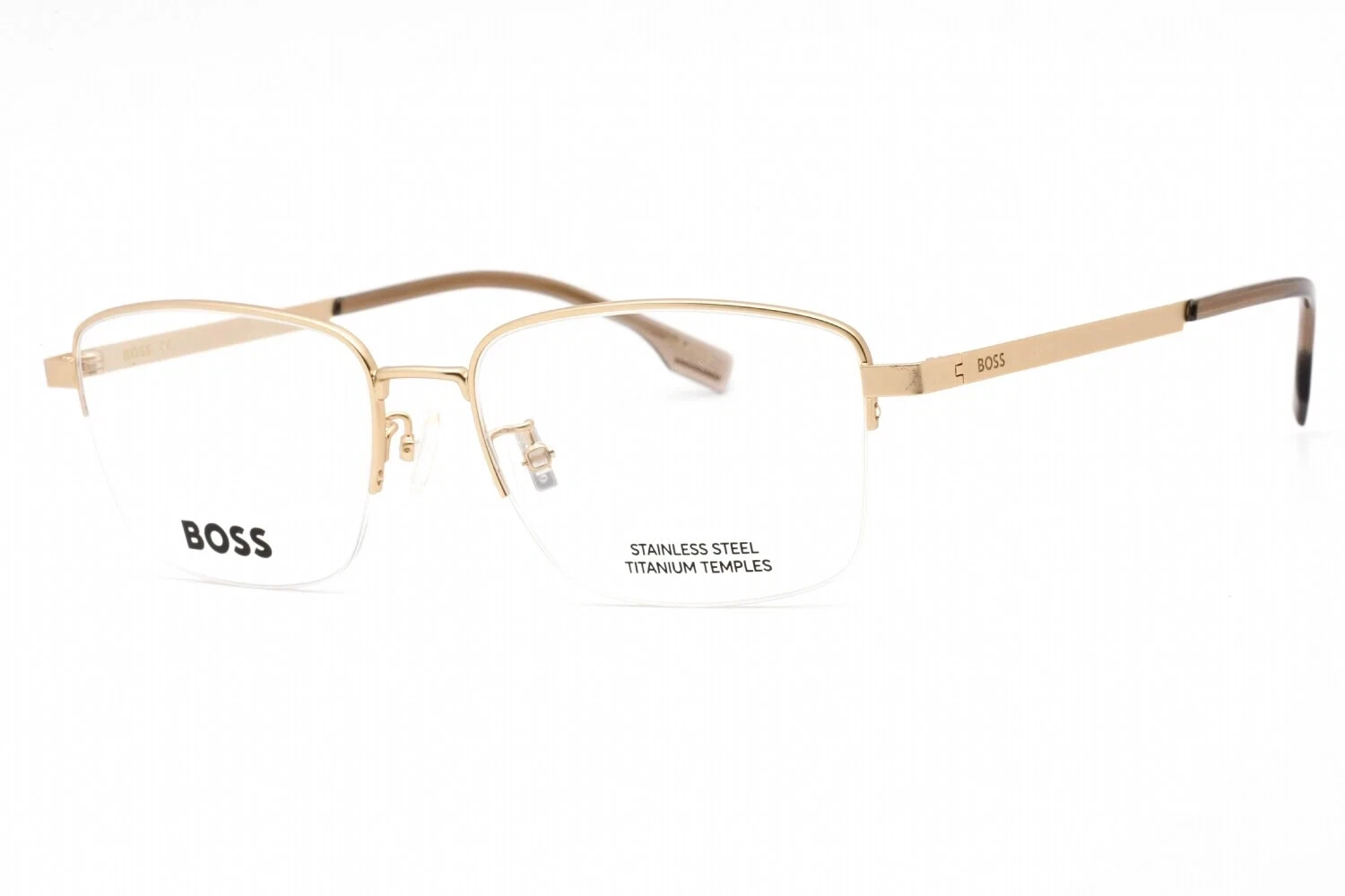 New Hugo Boss HG 11474/F 0AOZ 00 Square Matte G Half Rim Eyeglasses Authentic