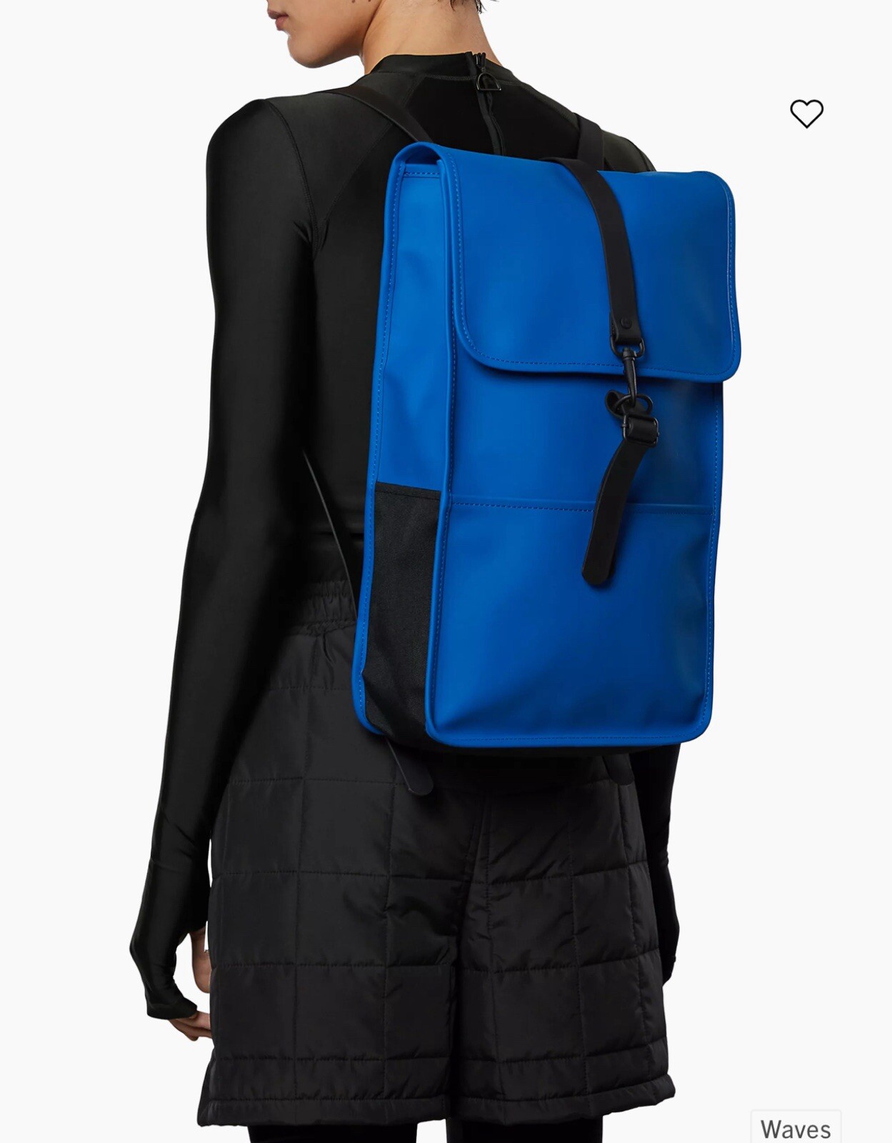 NUEVO CON ETIQUETAS LLUVIAS Mochila Pequeña Azul Laptop Cercanías Vegano Repelente de Solapas Precio de venta sugerido por el fabricante 110 USD