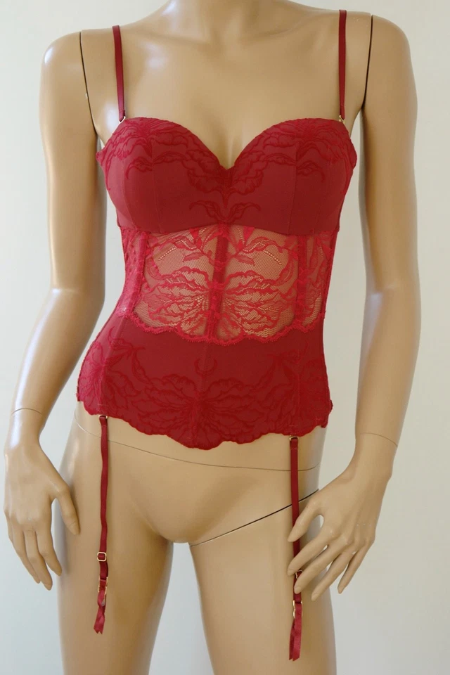 Triumph Corsage Opulent Essence abnehmbare Träger rot oder schwarz NEU - Bild 3 von 4